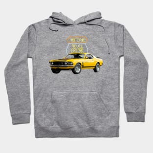 1969 Boss Mustang in our route 66 series on back Hoodie